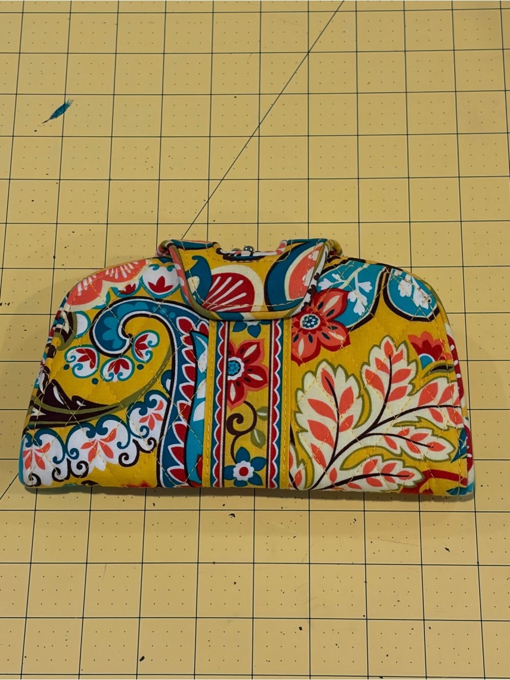 Vera Bradley Quilted Provençal Yellow Clutch Wallet